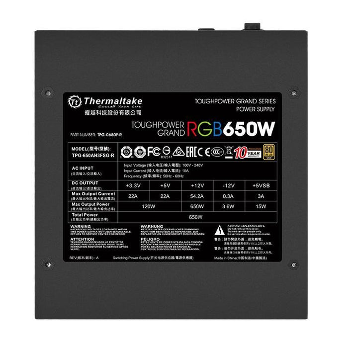 EAN 0841163066737 - Thermaltake Toughpower Grand RGB unidad de fuente de alimentación 650 W 24-pin ATX ATX Negro imagen 3