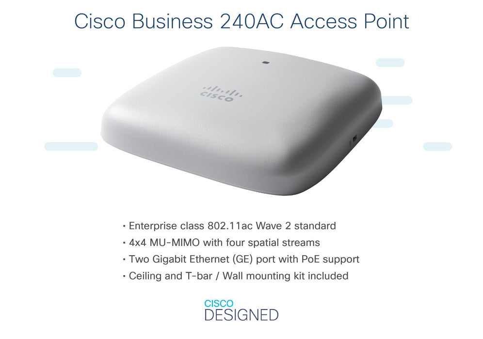 EAN 0889728279642 - Cisco CBW240AC 1733 Mbit/s Gris Energía sobre Ethernet (PoE) imagen 4