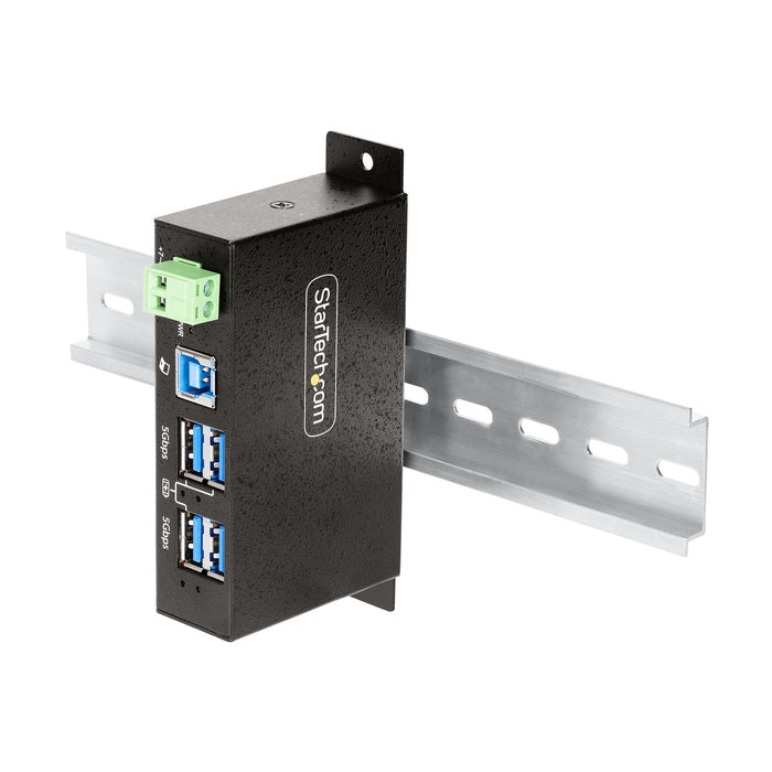 EAN 0065030898188 - StarTech.com 5G4AINDRM-USB-A-HUB hub de interfaz USB 3.2 Gen 1 (3.1 Gen 1) Type-B 5000 Mbit/s Negro imagen 5