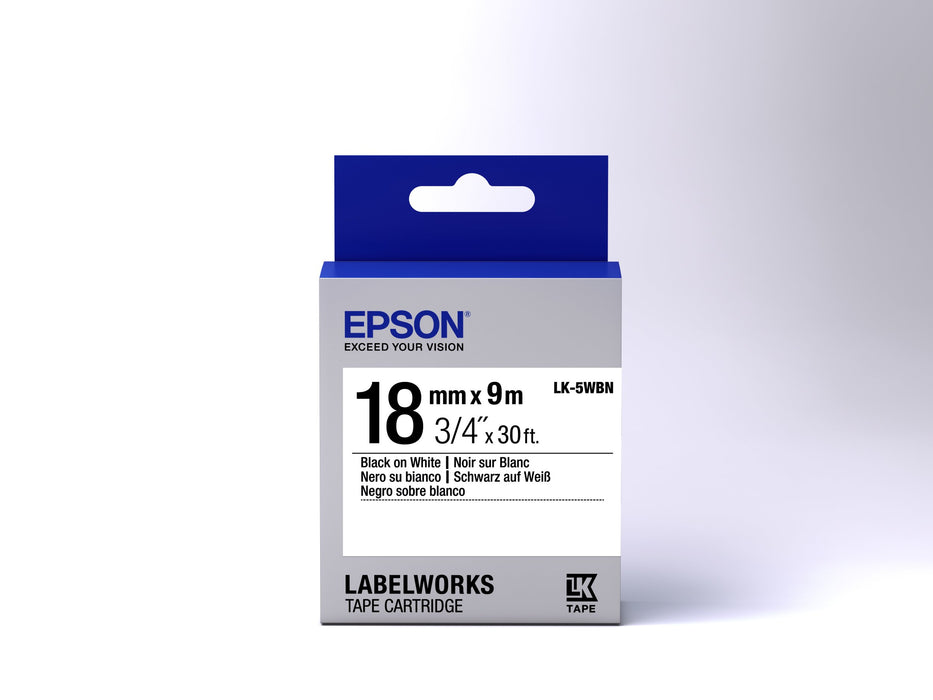 EAN 8715946611501 - Epson LK-5WBN cinta para impresora de etiquetas Negro sobre blanco imagen 2