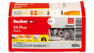 EAN 4048962480818 - Fischer 568005 tornillo de anclaje y taco 100 pieza(s) Anclaje de expansión 25 mm imagen 4