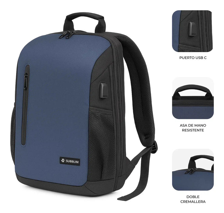 EAN 8436586743703 - SUBBLIM Nomad Xpand Air Padding mochila City backpack Azul Poliéster reciclado imagen 3