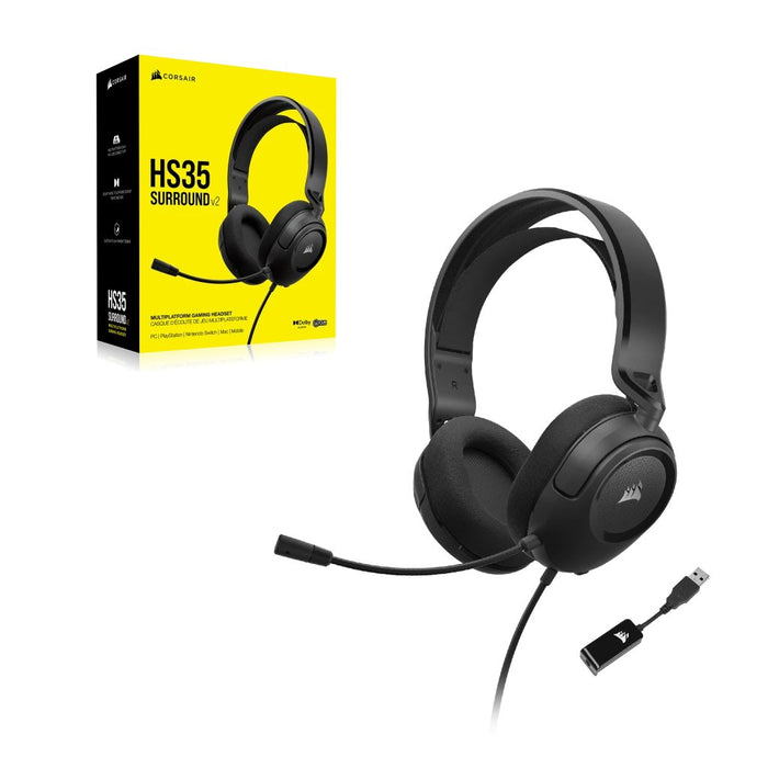 EAN 0840006680598 - Corsair HS35 SURROUND v2 Auriculares Alámbrico Diadema Juego Negro imagen 2