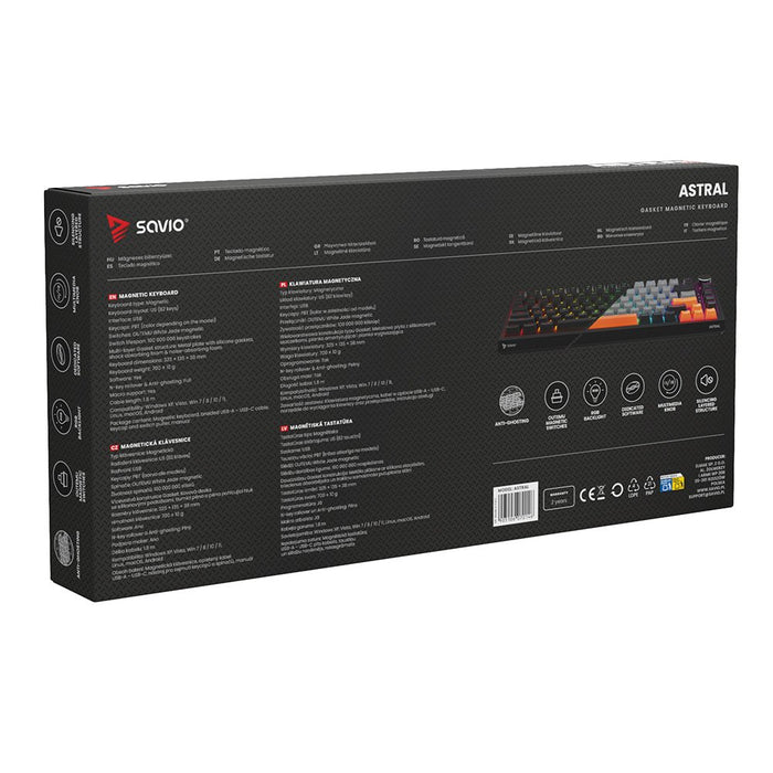 EAN 5905106070177 - Savio ASTRAL BLACK JADE 3 COLOURS teclado Juego USB QWERTY Internacional de EE.UU. Negro imagen 8