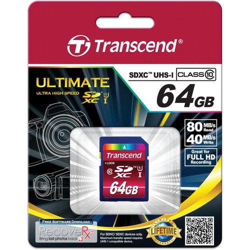 EAN 0760557824817 - Transcend TS64GSDXC10U1 memoria flash 64 GB SDXC MLC Clase 10 imagen 1