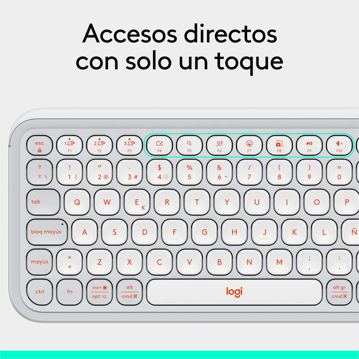 EAN 5099206127456 - Logitech 920-013069 teclado Universal Bluetooth QWERTY Español Naranja, Blanco imagen 9