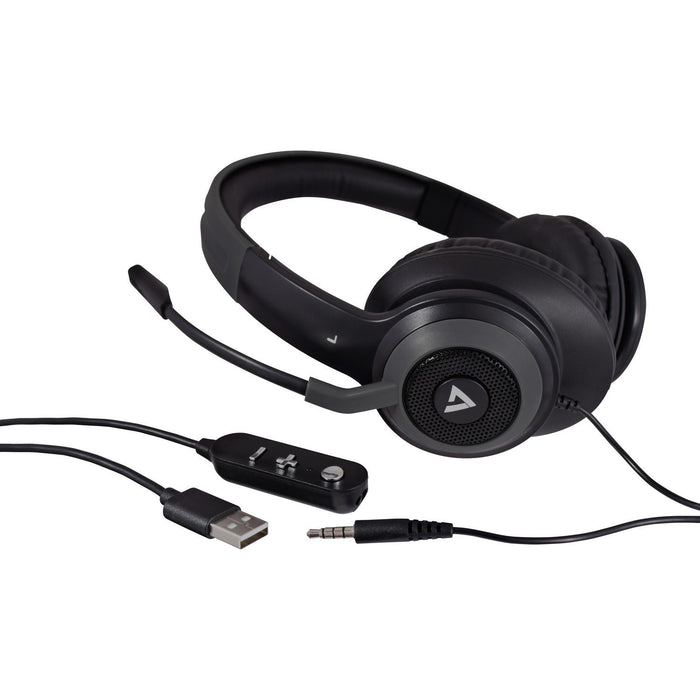 EAN 662919104080 - V7 HC701 auricular y casco Alámbrico Diadema Llamadas/Música USB tipo A Negro imagen 5
