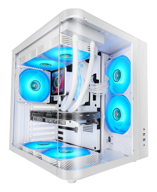 EAN 8435693111467 - Mars Gaming MC-CURVW Midi Tower Negro, Blanco imagen 1