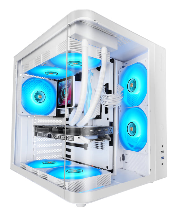 EAN 8435693111467 - Mars Gaming MC-CURVW Midi Tower Negro, Blanco imagen 1