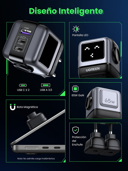 EAN 6941876236688 - Ugreen Nexode RG 65W 3-Port GaN Ordenador portátil, Teléfono móvil, Portátil, Batería portátil, Teléfono  imagen 11