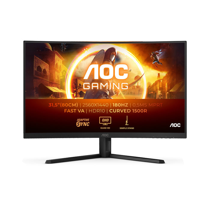 EAN 4038986182164 - AOC G4 CQ32G4VE pantalla para PC 81,3 cm (32") 2560 x 1440 Pixeles Quad HD LCD Negro, Gris imagen 1