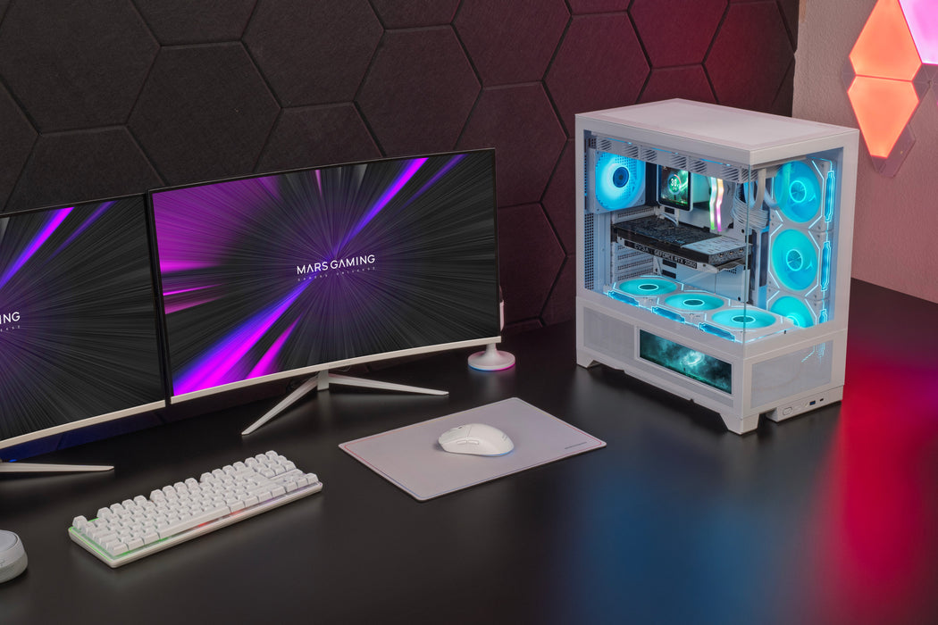 EAN 8435693112563 - Mars Gaming MCLCDXW carcasa de ordenador Midi Tower Blanco imagen 17