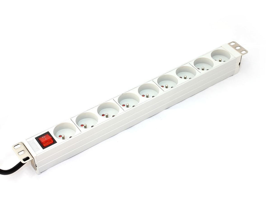 EAN 5907772590485 - Digitus A-19-STRIP-4-IMP unidad de distribución de energía (PDU) 9 salidas AC 1U Blanco imagen 1