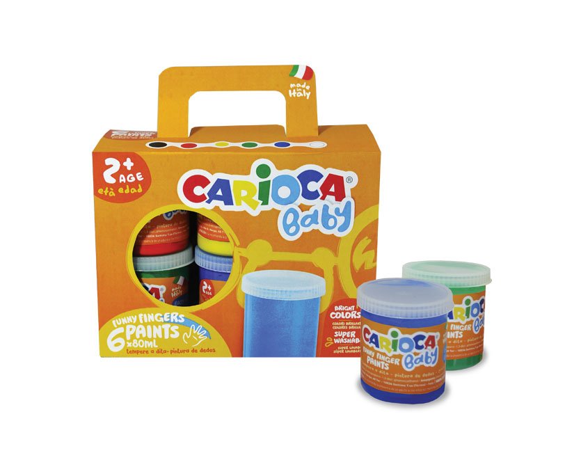 EAN 8003511000325 - Carioca Finger paint pintura de dedos lavable Multi imagen 1