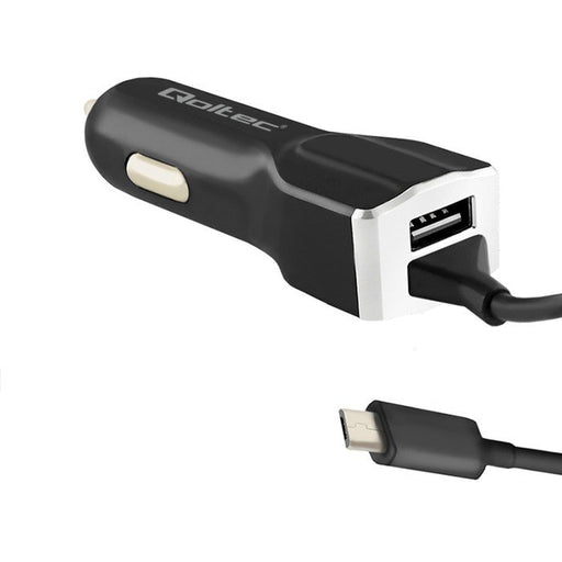EAN 5901878501437 - Qoltec Car charger Portátil, Smartphone, Tableta Negro Encendedor de cigarrillos Auto imagen 1