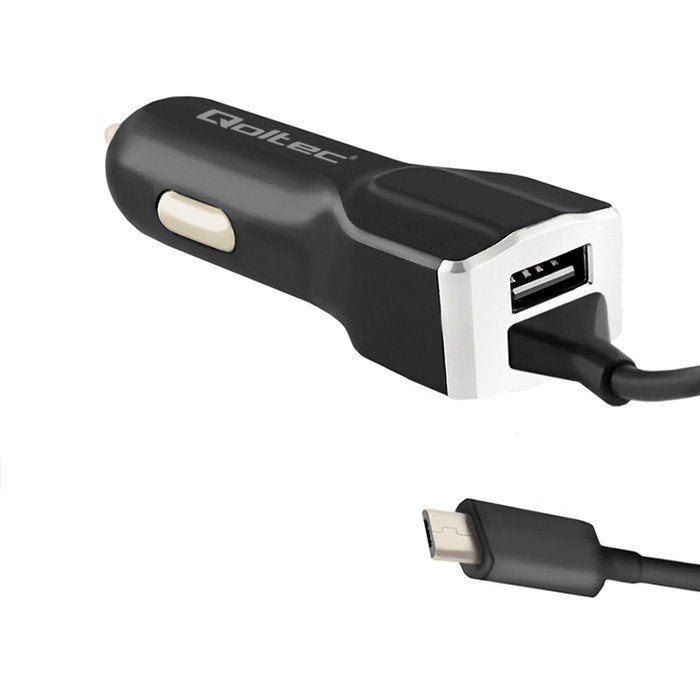 EAN 5901878501437 - Qoltec Car charger Portátil, Smartphone, Tableta Negro Encendedor de cigarrillos Auto imagen 1