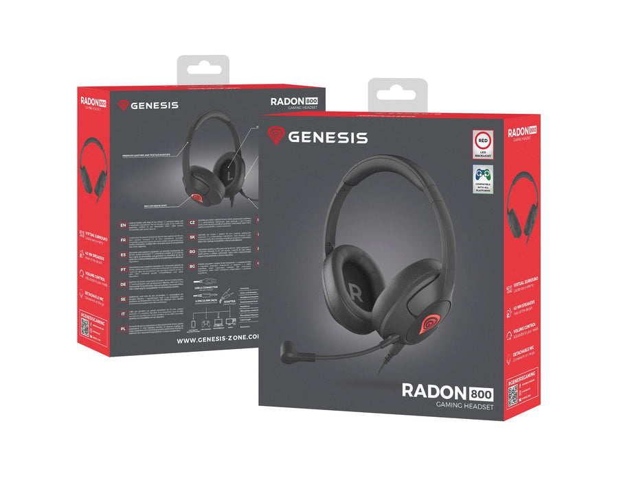 EAN 5901969431612 - GENESIS Radon 800 Auriculares Alámbrico Diadema Juego USB tipo A Negro imagen 9