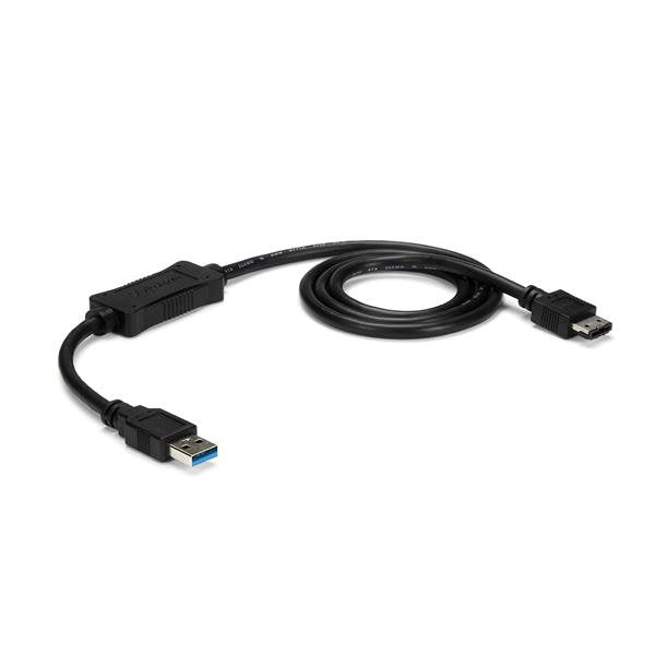 EAN 0065030854863 - StarTech.com USB3S2ESATA3 cable USB 0,9 m USB A Negro imagen 1