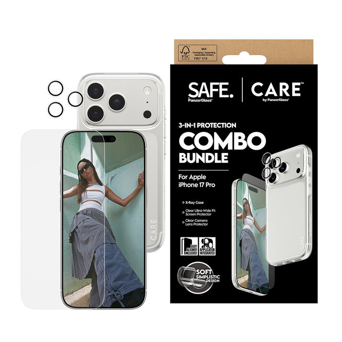 EAN 5715685027512 - PanzerGlass SAFE. | CARE by ® 3-in-1 Fashionable Combo Bundle iPhone 17 Pro Protector de pantalla Apple 1 imagen 2