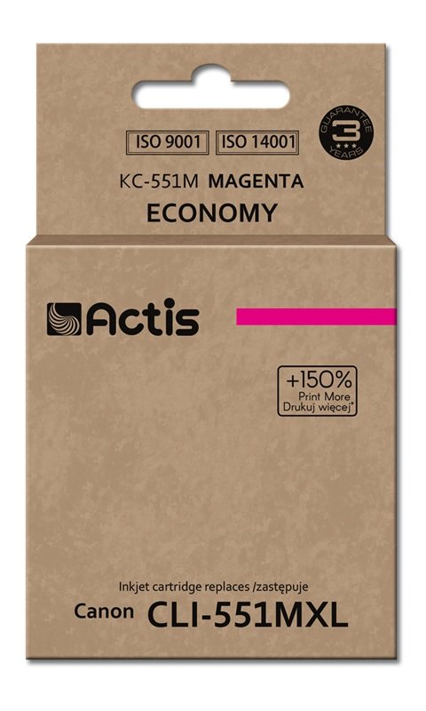 EAN 5901443019725 - Actis KC-551M cartucho de tinta 1 pieza(s) Compatible Rendimiento estándar Magenta imagen 1