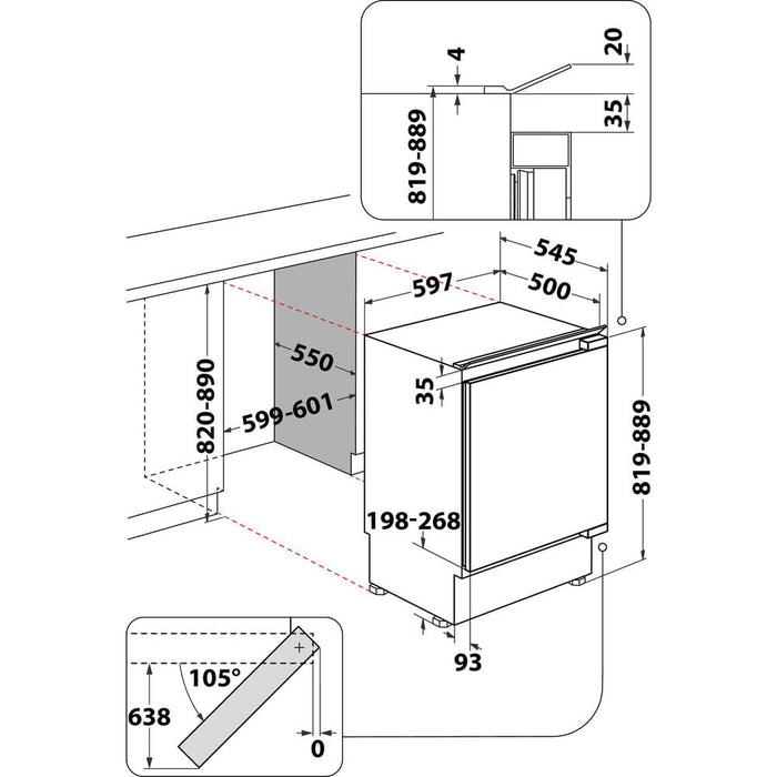 EAN 8003437054471 - Whirlpool WBUL021 frigorífico Integrado 144 L E Blanco imagen 4