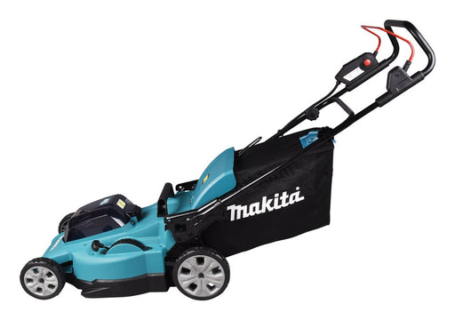 EAN 0088381756679 - Makita DLM480PT2 cortadora de césped Cortacésped manual Batería Negro, Turquesa imagen 2
