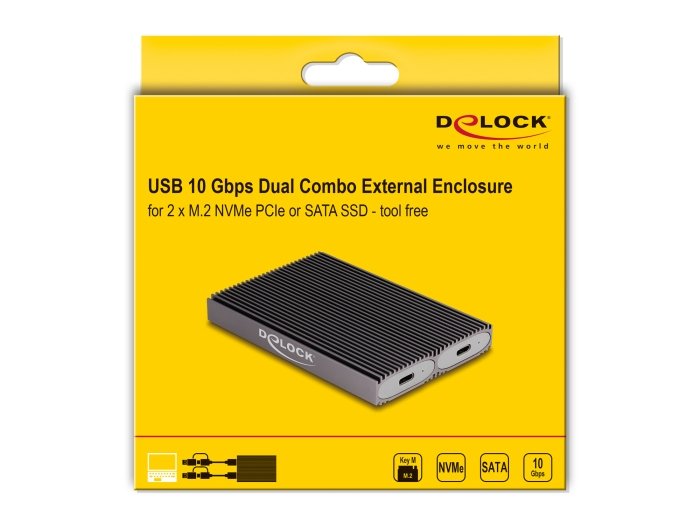 EAN 4043619420285 - DeLOCK 42028 caja para disco duro externo Caja externa para unidad de estado sólido (SSD) Negro, Gris imagen 8