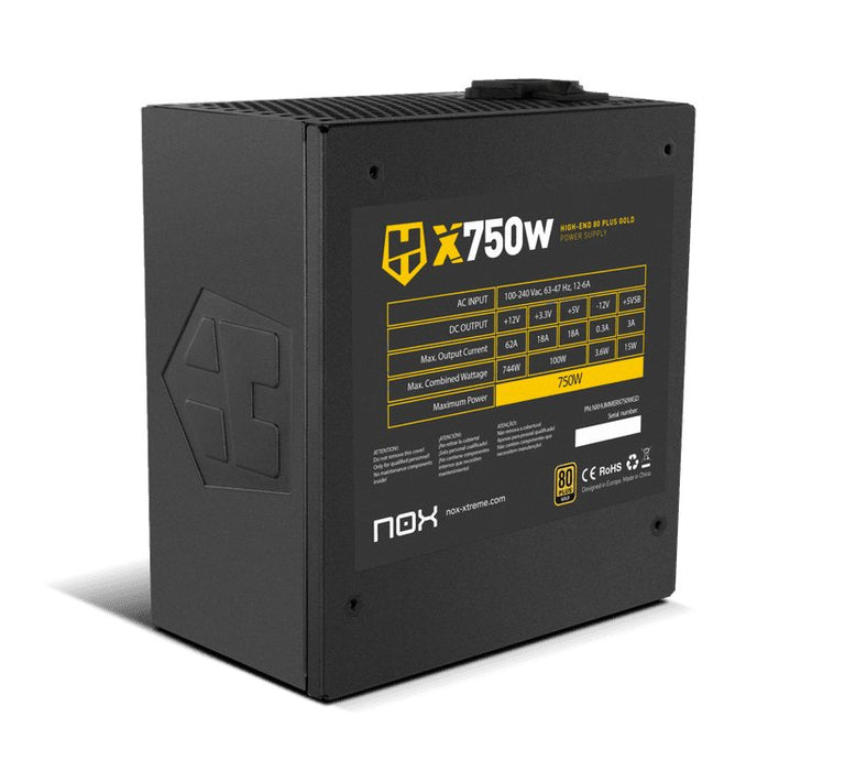 EAN 8436532168598 - NOX Hummer X750W unidad de fuente de alimentación 750 W 24-pin ATX ATX Negro imagen 3