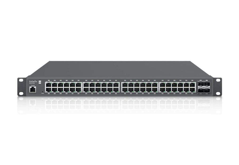 EAN 4713361935343 - EnGenius ECS1552 switch Gestionado L2+ Gigabit Ethernet (10/100/1000) Negro imagen 1