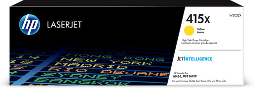 EAN 0192018046405 - HP 415X High Yield Yellow Original LaserJet Toner Cartridge cartucho de tóner 1 pieza(s) imagen 1