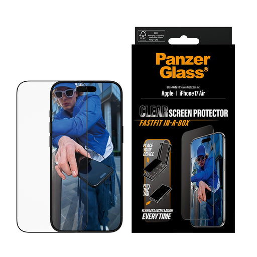 EAN 5715685026683 - PanzerGlass ® Screen Protector w. Black Frame iPhone 17 Air | Ultra-Wide Fit w. FASTFIT IN-A-BOX Protecto imagen 2
