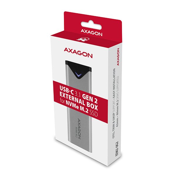 EAN 8595247904287 - Axagon EEM2-UG2 caja para disco duro externo Caja externa para unidad de estado sólido (SSD) Negro, Gris  imagen 9