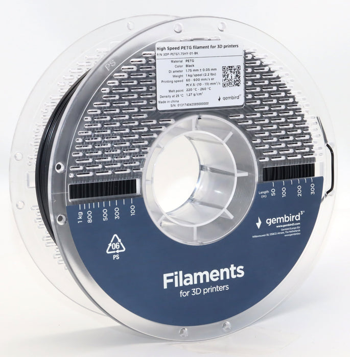 EAN 8716309131742 - Gembird 3DP-PETG1.75HY-01-BK material de impresión 3d Polietileno tereftalato glico (PETG) Negro 1 kg imagen 2