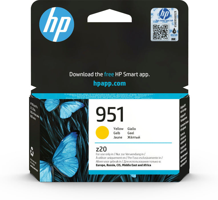 EAN 5712505494967 - HP 951 Yellow Original Ink Cartridge cartucho de tinta 1 pieza(s) Rendimiento estándar imagen 1