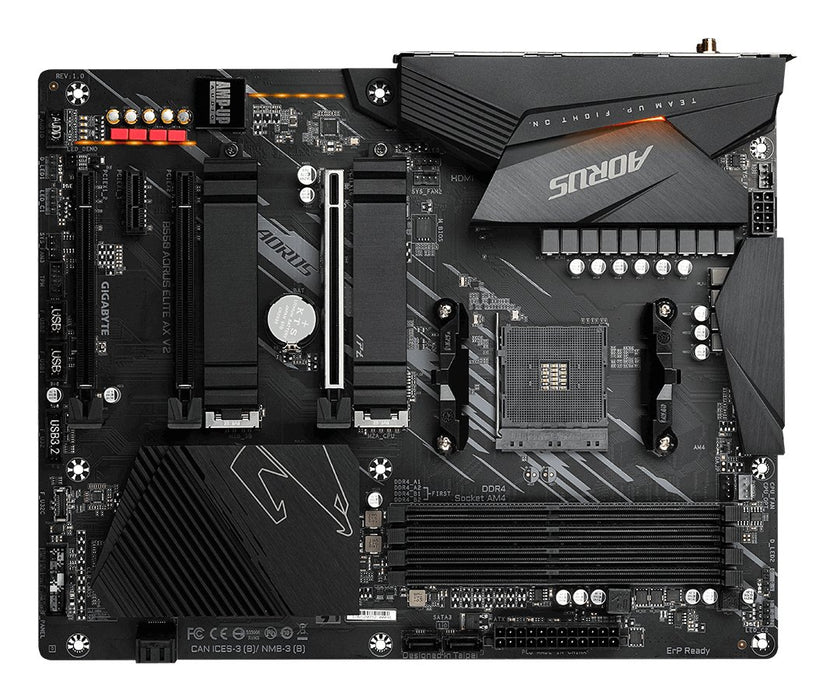 EAN 4719331809904 - GIGABYTE B550 AORUS ELITE AX V2 placa base AMD B550 Zócalo AM4 ATX imagen 2