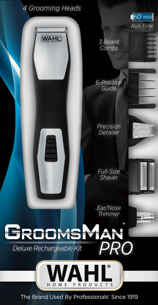 EAN 4015110007517 - Wahl GroomsMan Pro Batería Negro, Acero inoxidable imagen 2
