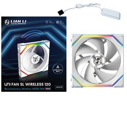 EAN 4718466016706 - Lian Li UNI FAN SL Wireless 120 Carcasa del ordenador Ventilador 12 cm Blanco 1 pieza(s) imagen 1