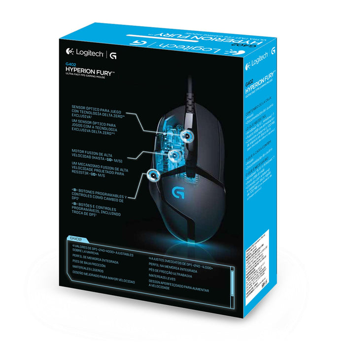 EAN 5099206051775 - Logitech G 910-004068 ratón Juego mano derecha USB tipo A 4000 DPI imagen 8