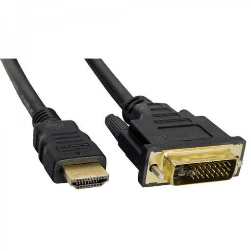 EAN 5901720135360 - Akyga AK-AV-13 adaptador de cable de vídeo 3 m DVI-D HDMI tipo A (Estándar) Negro, Oro imagen 2