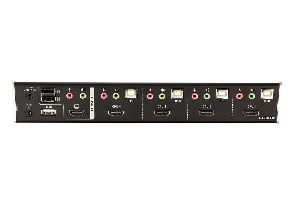 EAN 0672792100260 - ATEN CS1794 interruptor KVM Montaje en rack Negro, Acero inoxidable imagen 3