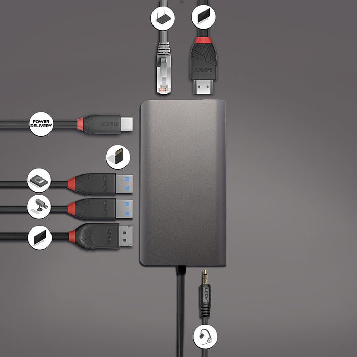 EAN 4002888433235 - Lindy 43323 base para portátil y replicador de puertos Alámbrico USB 3.2 Gen 1 (3.1 Gen 1) Type-C Negro,  imagen 4