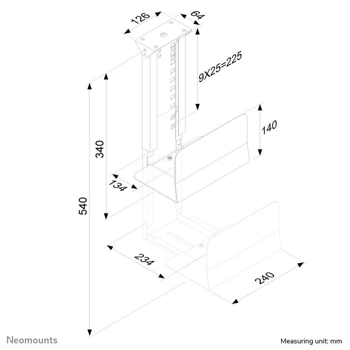 EAN 8717371441388 - Neomounts CPU-D200BLACK soporte de CPU Soporte de CPU para instalación en escritorio Negro imagen 3