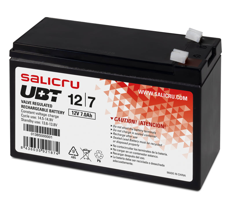 EAN 8436035921874 - Salicru 013BS000001 batería para sistema ups Sealed Lead Acid (VRLA) 12 V 7 Ah imagen 1