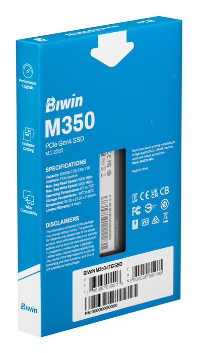 EAN 6955914639119 - Biwin M350 4 TB M.2 PCI Express 4.0 NVMe imagen 12