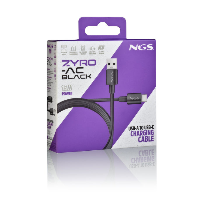 EAN 8435430627312 - NGS ZYRO-AC cable USB USB 2.0 1 m USB A USB C Negro imagen 5