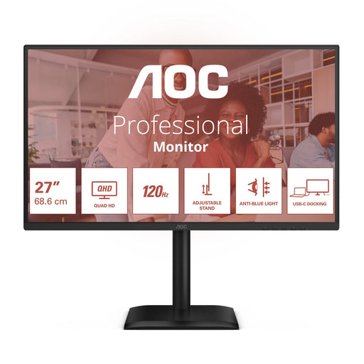 EAN 4038986182829 - AOC E4 Q27E4CV pantalla para PC 68,6 cm (27") 2560 x 1440 Pixeles Quad HD LED Negro imagen 2