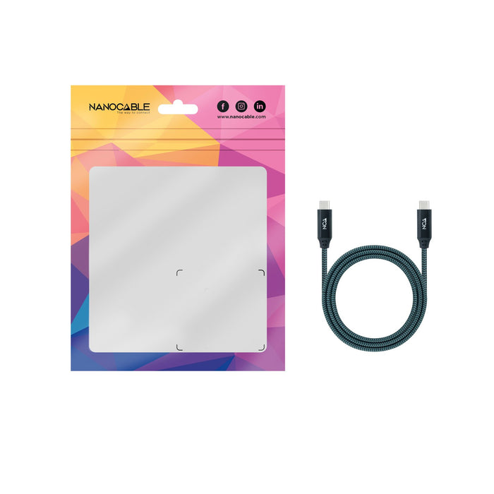 EAN 8433281012806 - Nanocable 10.01.4301-COMB cable USB USB4 Gen 2x2 USB C Verde azulado, Negro, Gris imagen 4
