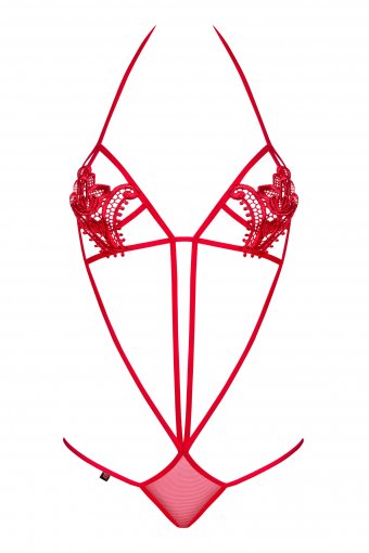 EAN 5900308553565 - Obsessive Luiza Body Rojo Elastano, Poliamida imagen 1