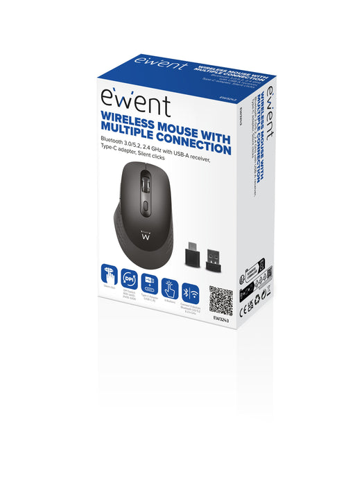 EAN 8052101434484 - Ewent EW3243 ratón Oficina mano derecha RF Wireless + Bluetooth 3200 DPI imagen 2