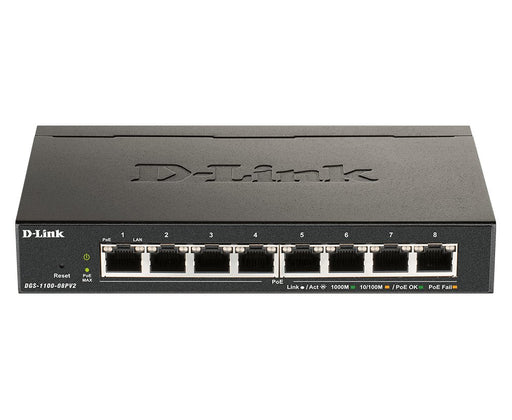EAN 0790069453311 - D-Link DGS-1100-08PV2/B Gestionado L2/L3 Gigabit Ethernet (10/100/1000) Energía sobre Ethernet (PoE) Negr imagen 1